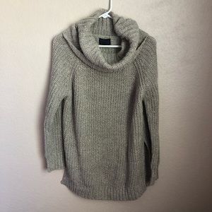Cowl neck gray oversized sweater/sweaterdress